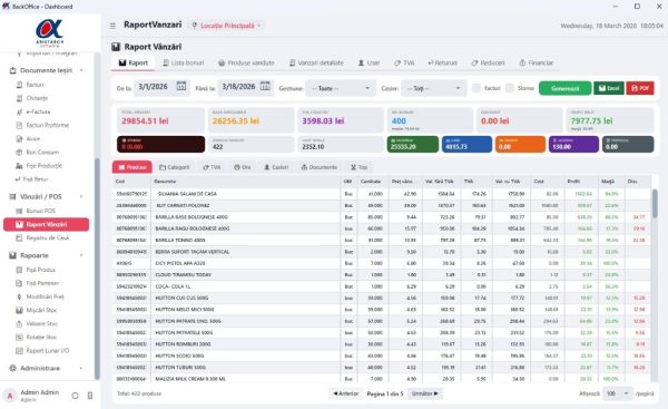 Modul Gestiune Back-Office