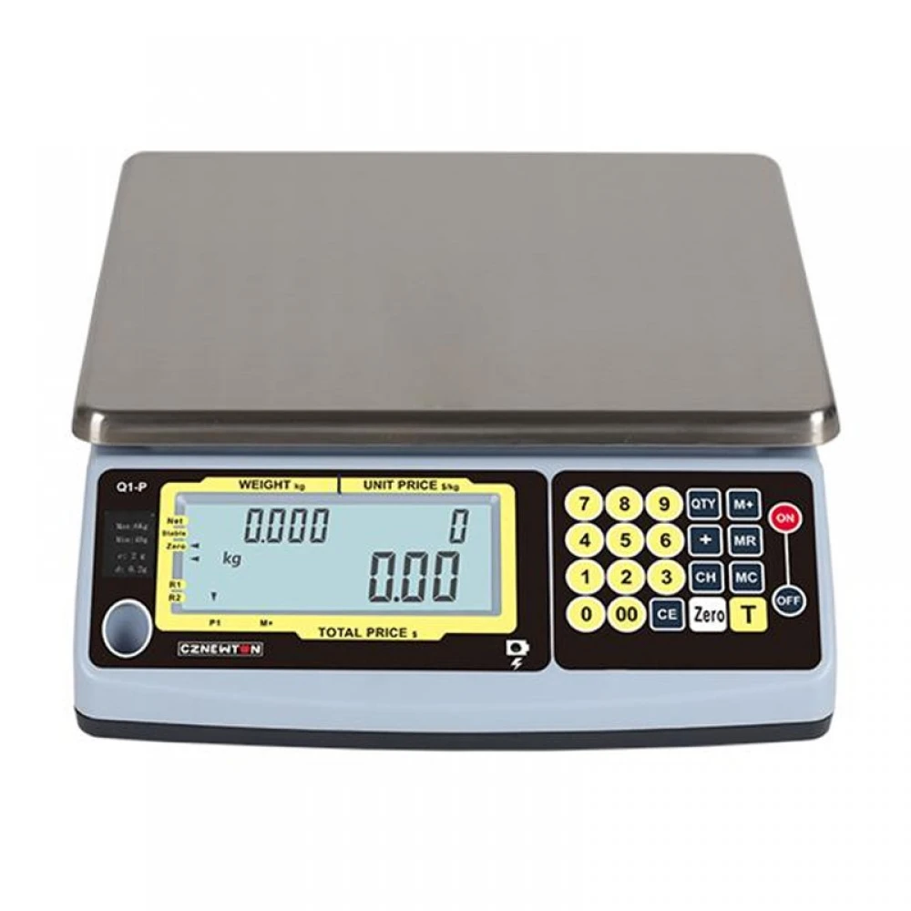Cantar comercial pentru piata Adpos Nautilus 6/15 Kg, acumulator, power adapter, avizat metrologic - imagine 2