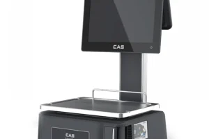 Cantar cu etichetare CAS CL8000 15Kg, display tactil 15", display client 9.7", avizat metrologic