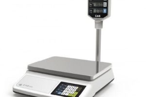 Cantar comercial CAS PRII 30CP  15/30 Kg RS232 cu display client luminat, avizat metrologic