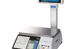 Cantar cu etichetare CAS CL5200N 15P 15Kg cu display client, avizat metrologic