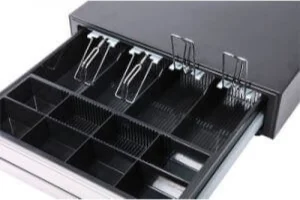 Sertar de bani MK 420 Plus, 5B/5M, 6V, negru