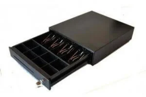 Sertar de bani EK 350 metalic, 4B/8M, 6V, negru